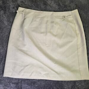 90s Vintage Mini Skirt Beige With Built In Belt Requirements Size 14